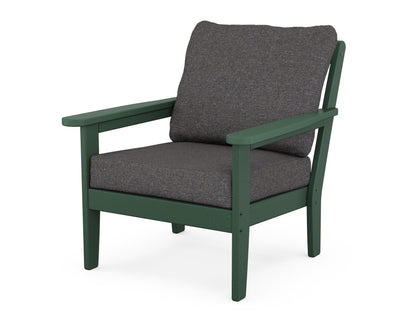 Country Living Cottage Deep Seating Chair in Green / Ash Charcoal
