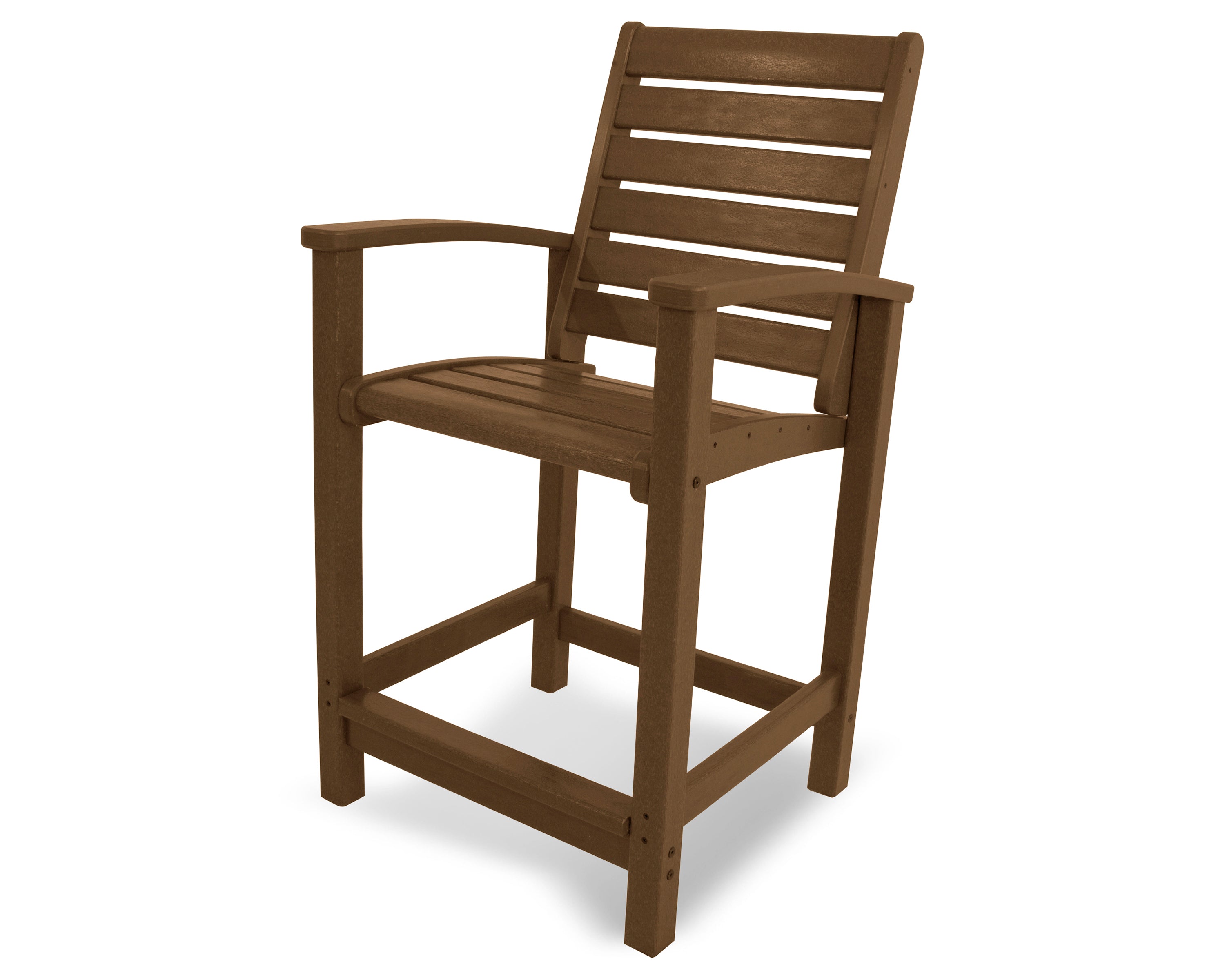 POLYWOOD® Signature Counter Chair in Teak