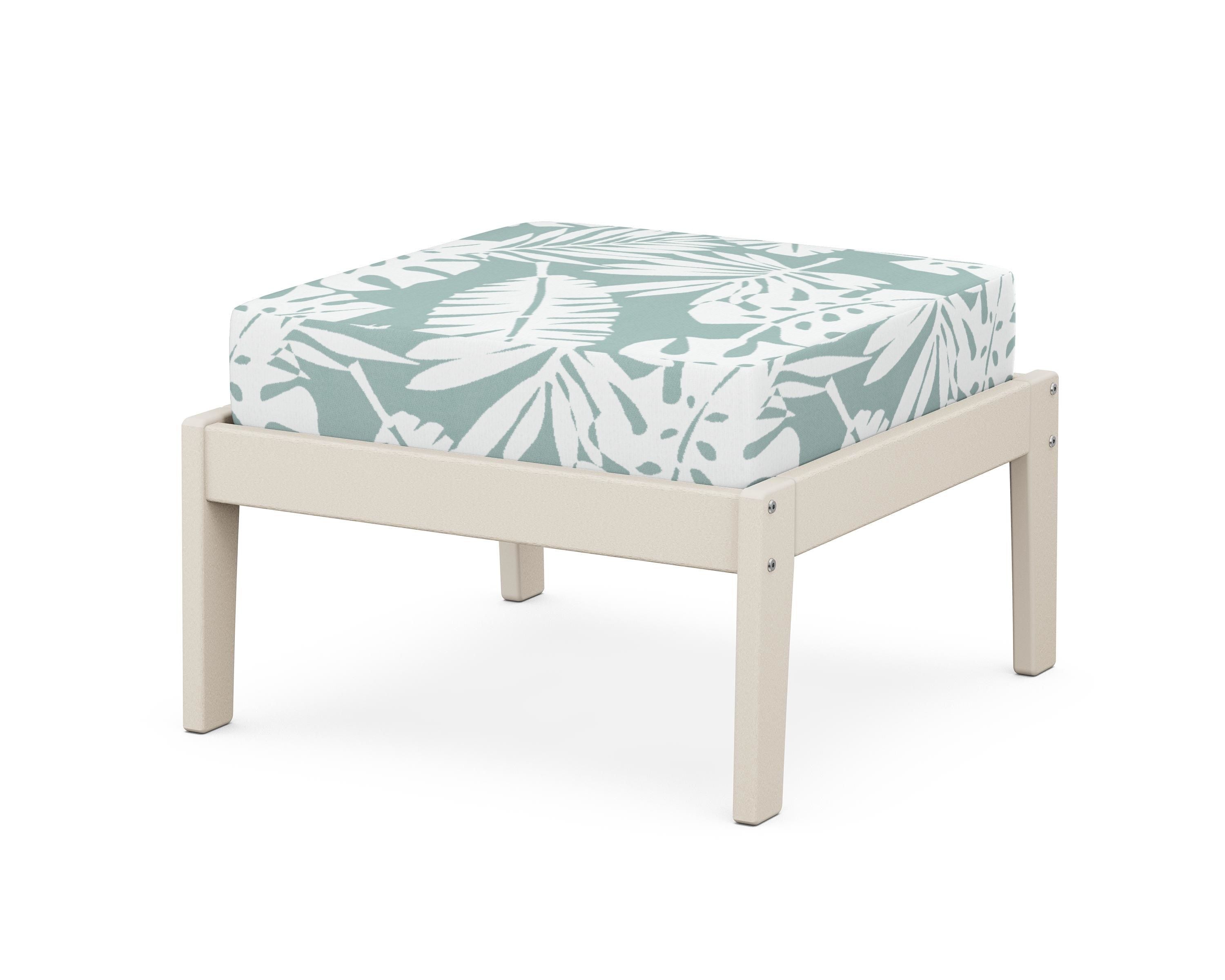 Unbranded Deep Seating Ottoman in Sand / Leaf Glacier Spa