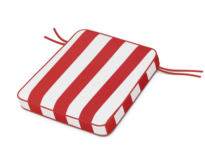 Martha Stewart by POLYWOOD® Chinoiserie Rocker Seat Cushion in Cabana Stripe Crimson