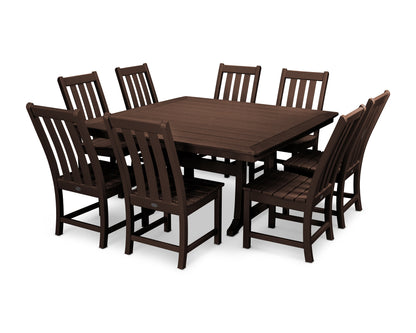 POLYWOOD® Vineyard 9-Piece Dining Set in Mahogany
