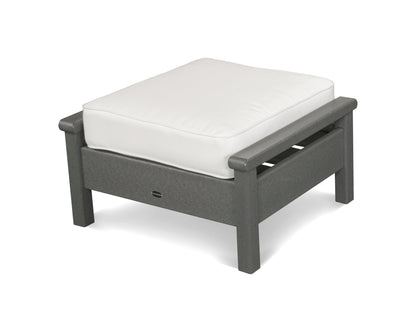 POLYWOOD® Harbour Deep Seating Ottoman in Slate Grey / Natural