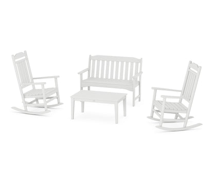 Country Living Cottage Legacy Rocking Chair 4-Piece Porch Set in White