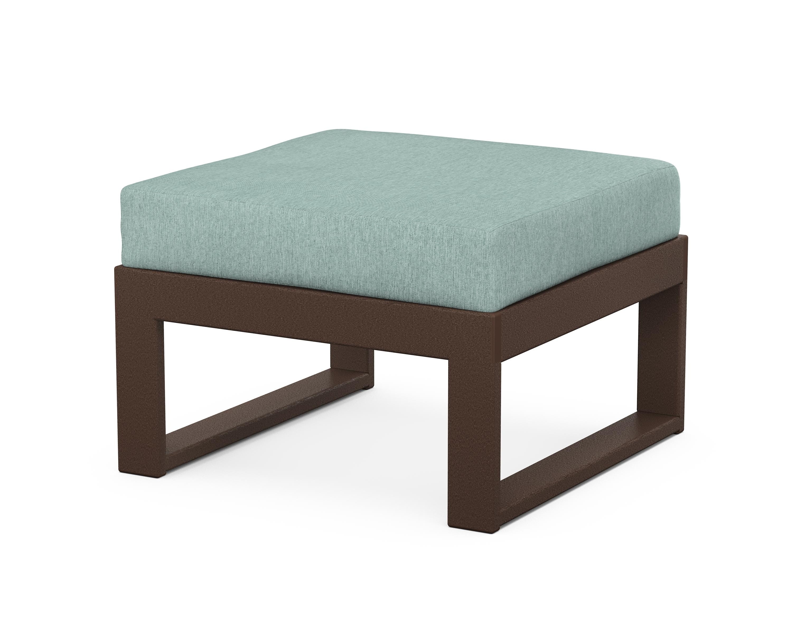 Unbranded Modular Ottoman - Modern in Mahogany / Glacier Spa