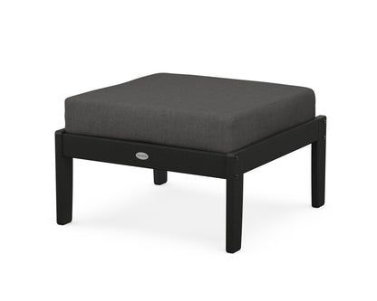 POLYWOOD® Braxton Deep Seating Ottoman in Black / Spectrum Carbon