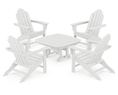 POLYWOOD® Long Island Adirondack 5-Piece Conversation Group in White