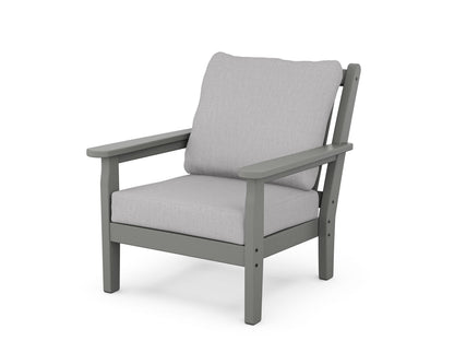 POLYWOOD® Chippendale Deep Seating Chair in Slate Grey / Granite