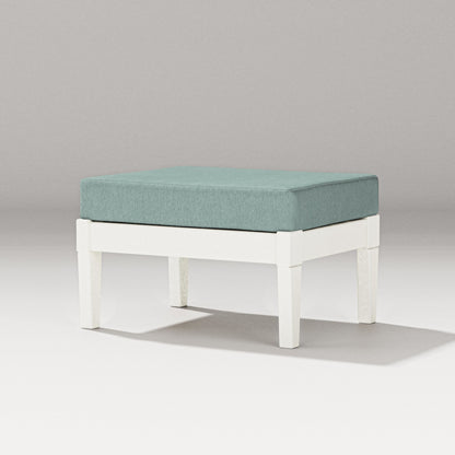 PW Designer Series Estate Lounge Ottoman in Vintage White / Glacier Spa