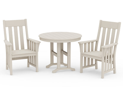 Martha Stewart by POLYWOOD® Acadia 3-Piece Farmhouse Dining Set in Sand
