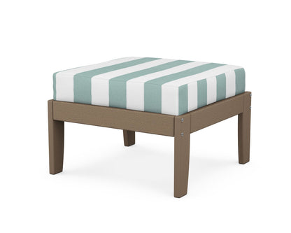 Unbranded Modular Ottoman - Classic in Vintage Sahara / Cabana Stripe Glacier Spa