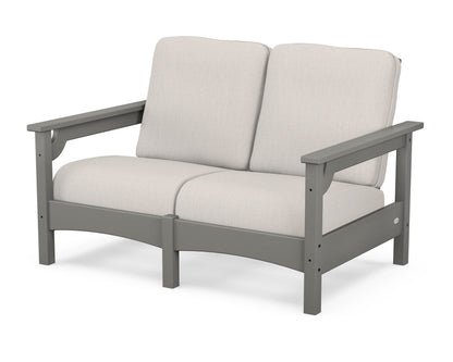 POLYWOOD® Club Loveseat in Slate Grey / Cast Ash