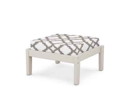 Unbranded Deep Seating Ottoman in Sand / Trellis Grey Mist