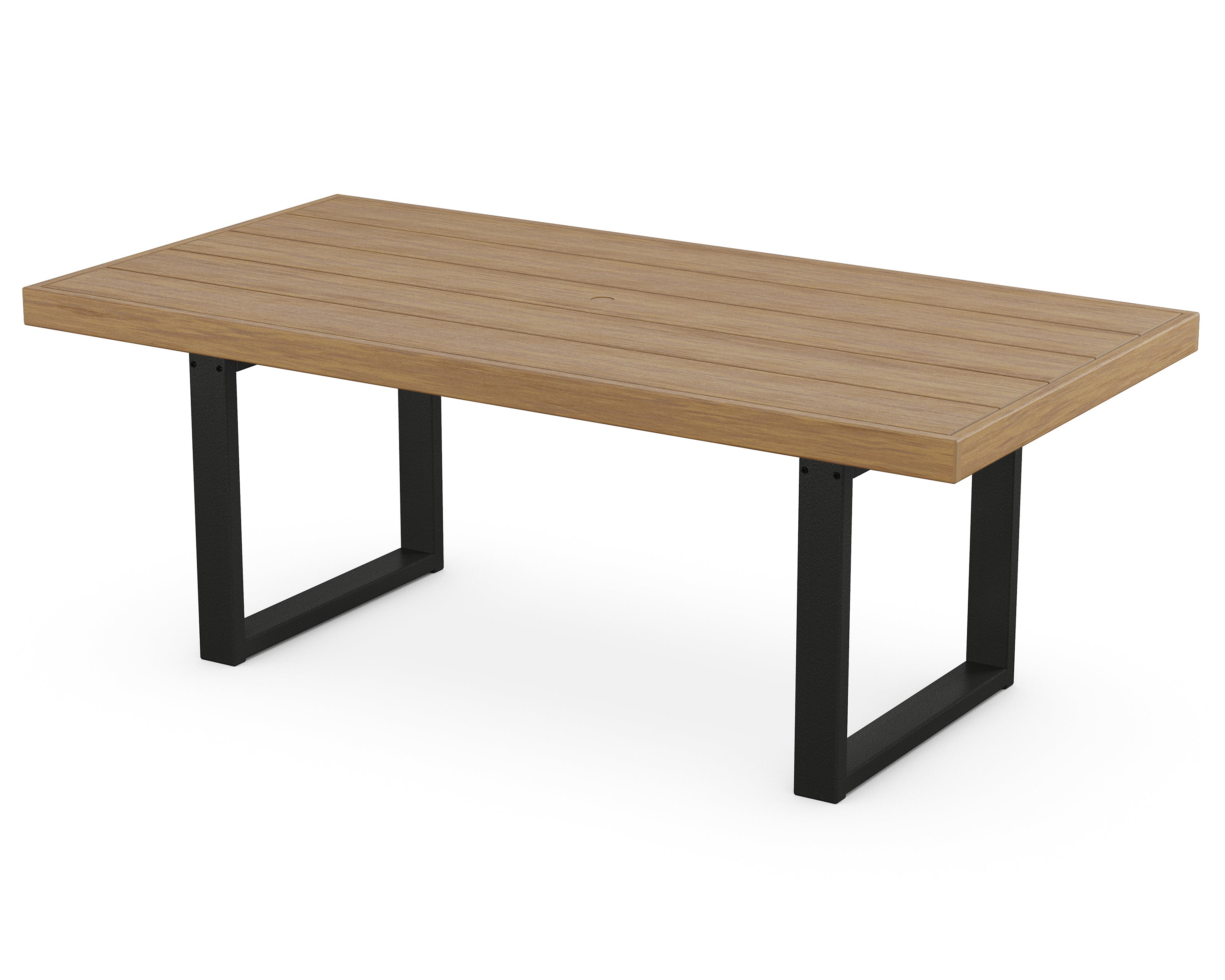 POLYWOOD® EDGE 40" x 78" Dining Table in Black / Natural