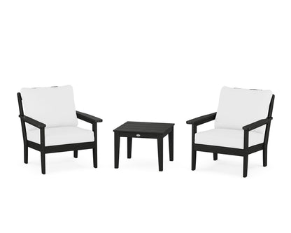 Country Living Cottage 3-Piece Deep Seating Set in Black / Natural