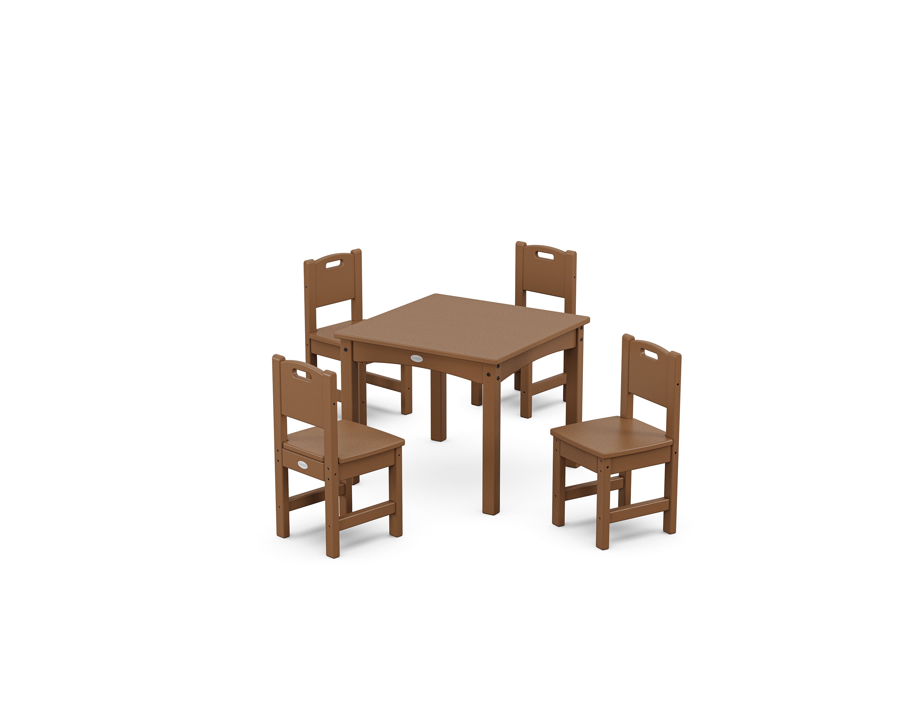 POLYWOOD® Toddler 5-Piece Dining Set in Teak