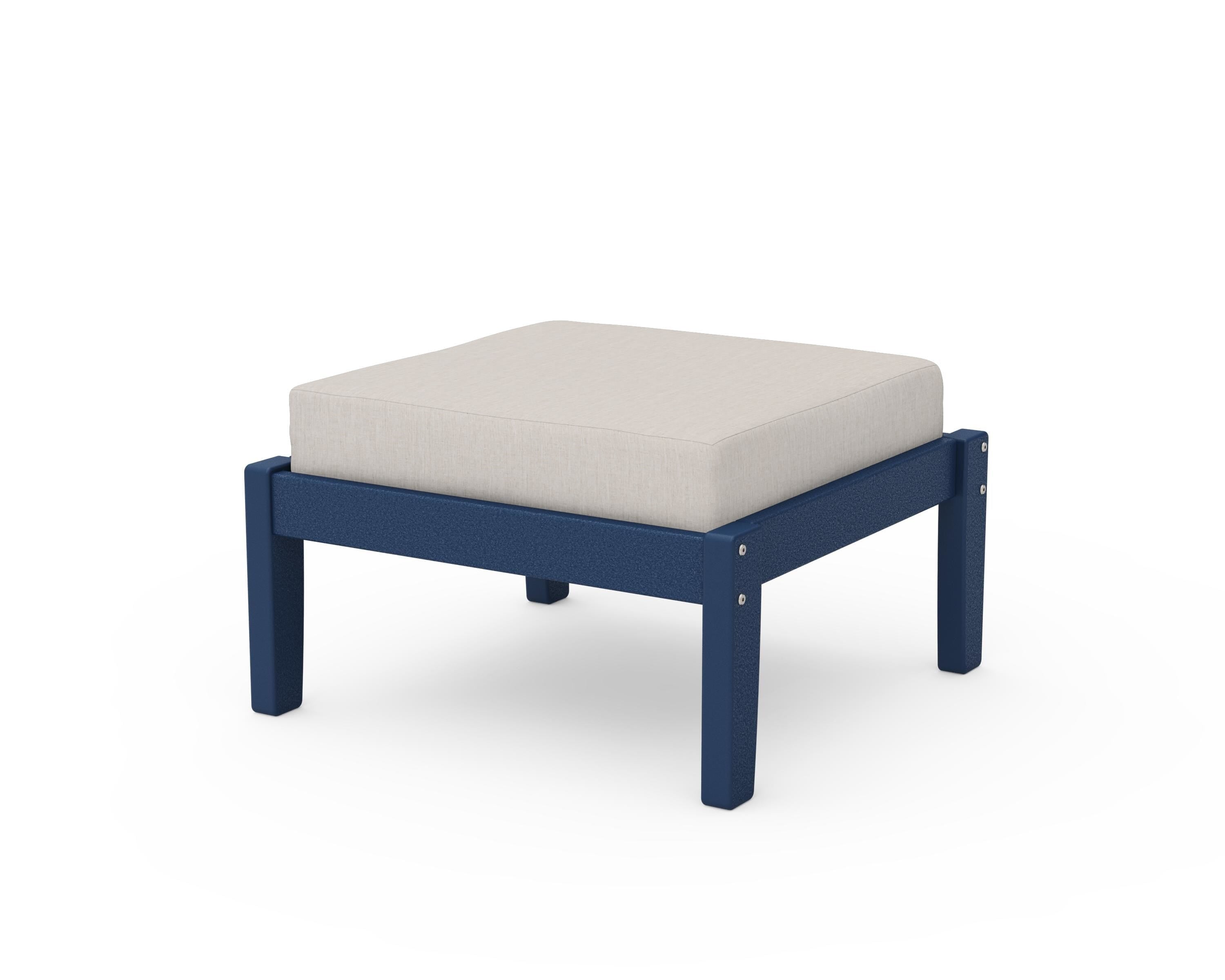 Unbranded Deep Seating Ottoman in Navy / Cast Ash