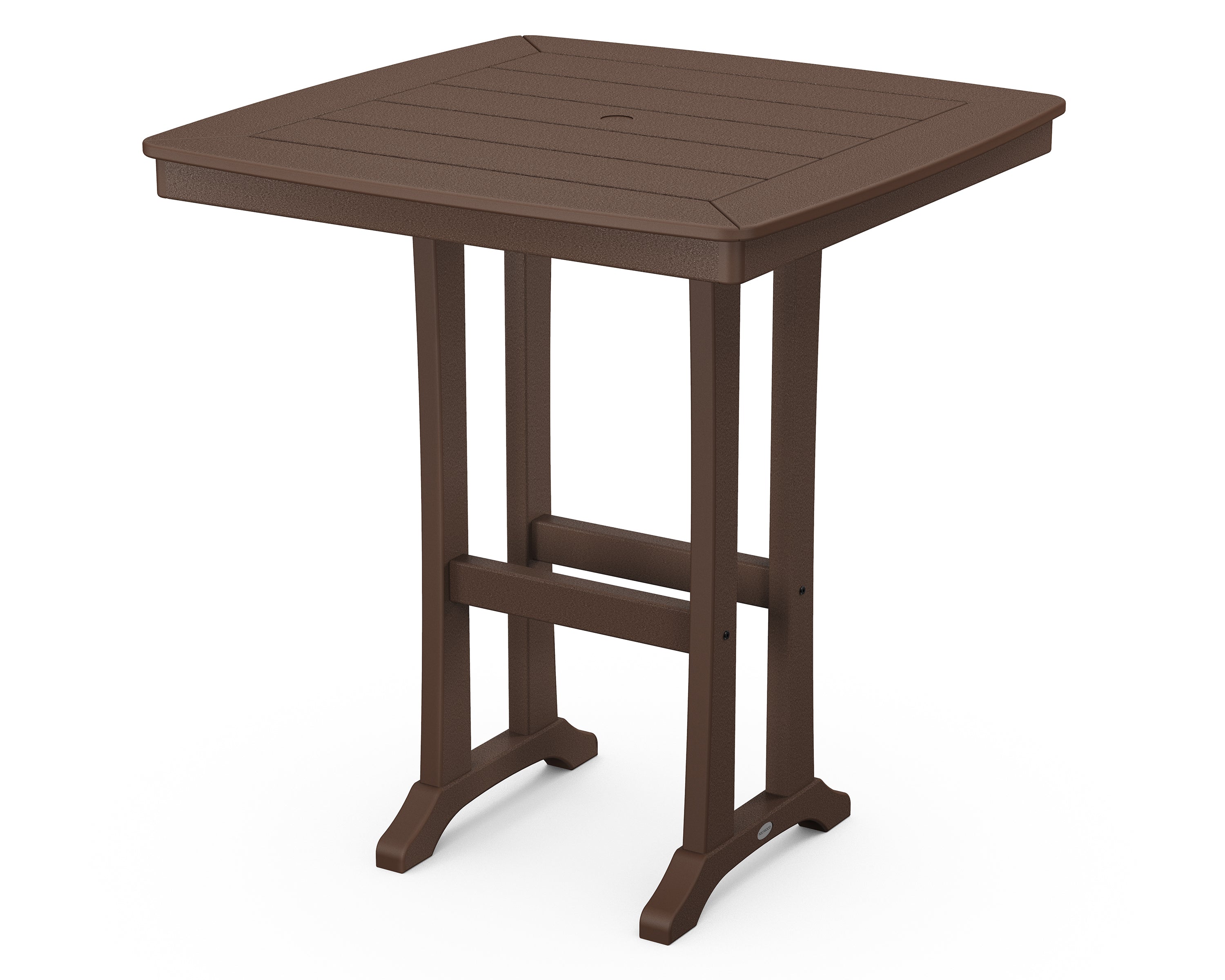 POLYWOOD® Nautical Trestle 37" Bar Table in Mahogany