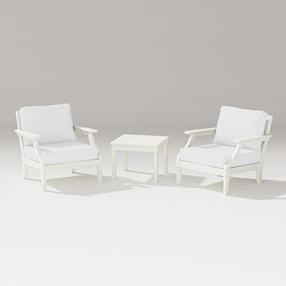 PW Designer Series Estate 3-Piece Lounge Chair Set in Vintage White / Natural