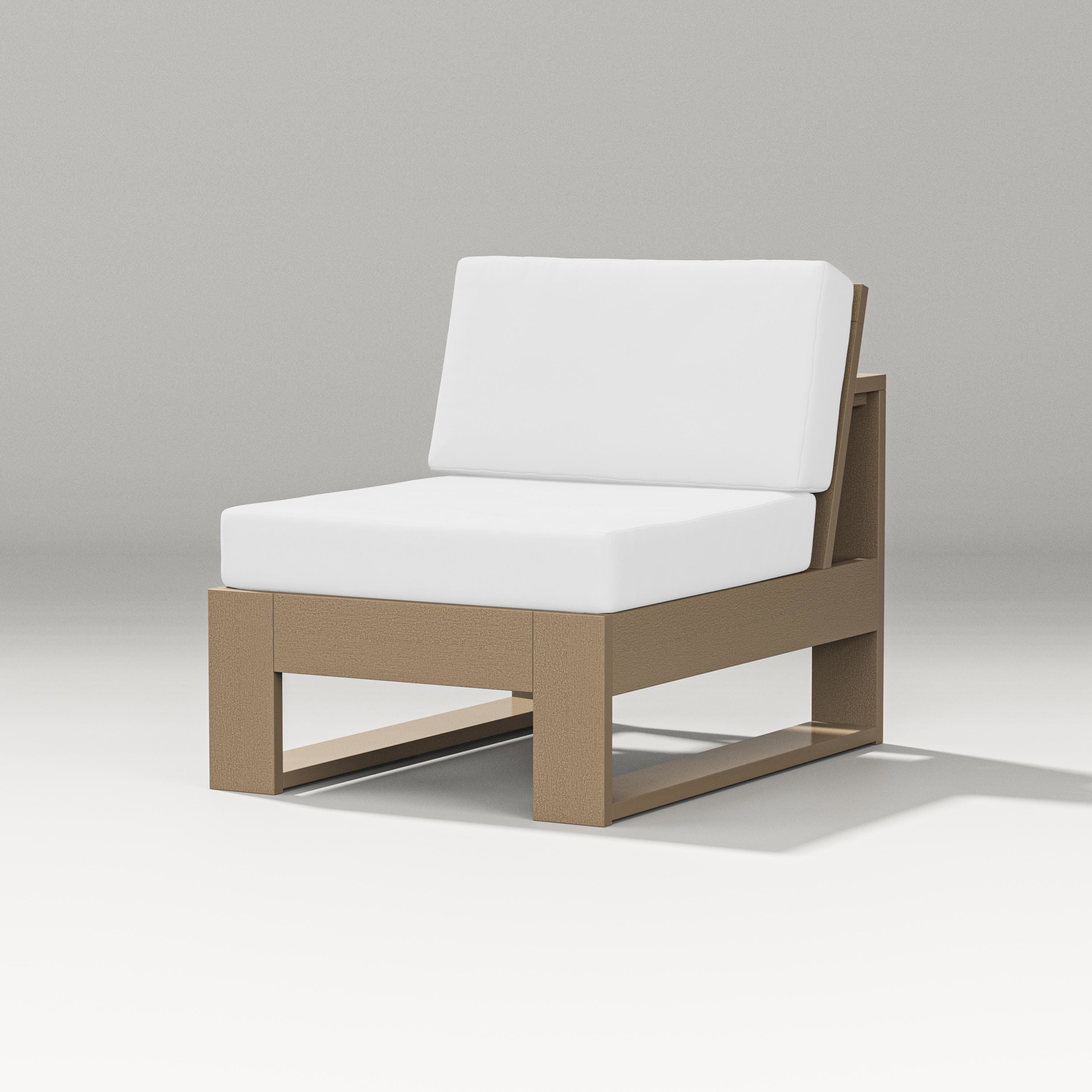PW Designer Series Latitude Modular Armless Chair in Vintage Sahara / Natural