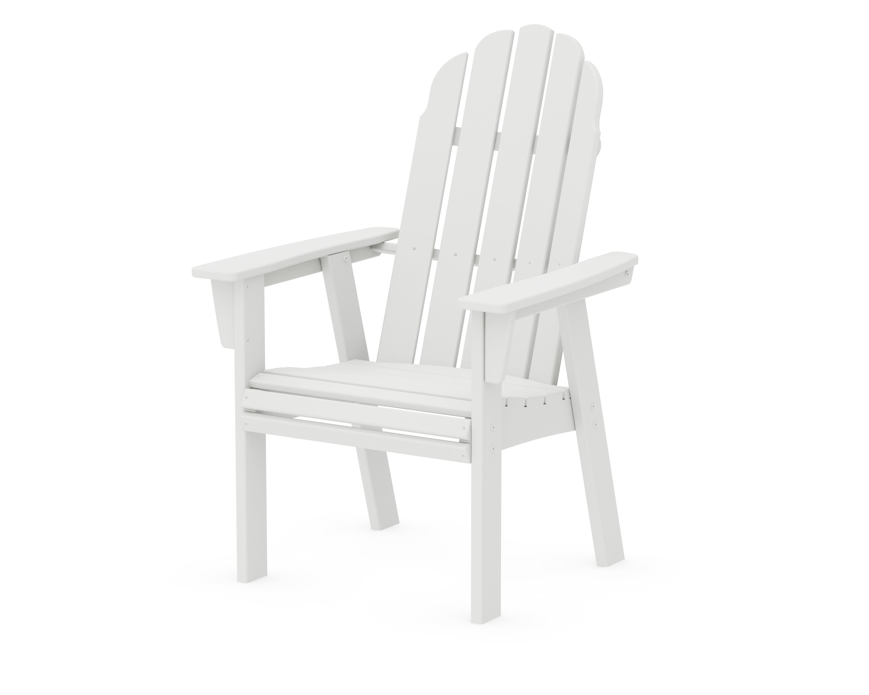 POLYWOOD® Vineyard Curveback Adirondack Dining Chair in White