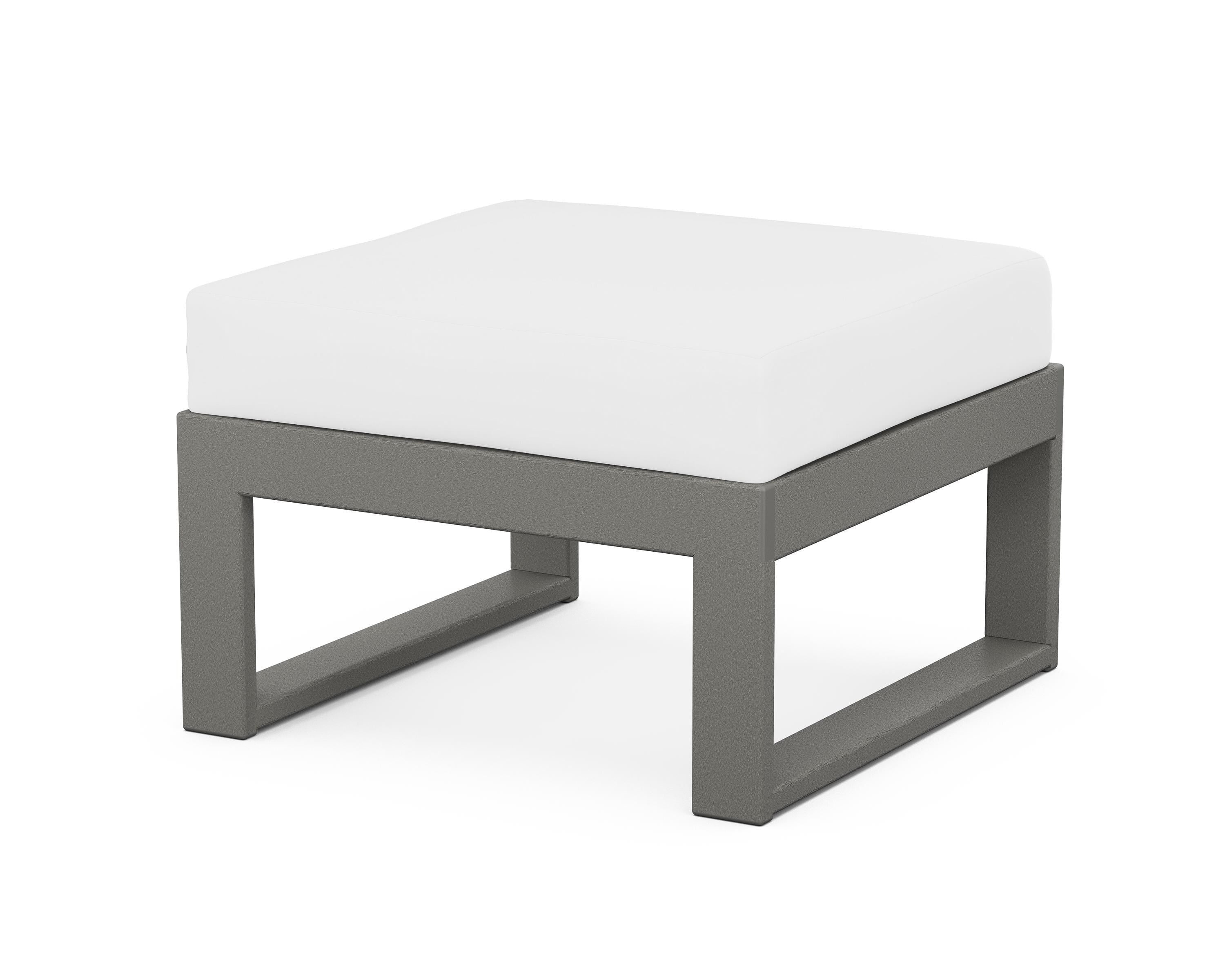 Unbranded Modular Ottoman - Modern in Slate Grey / Natural