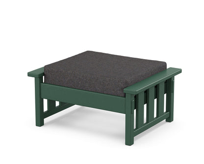 Martha Stewart by POLYWOOD® Acadia Deep Seating Ottoman in Green / Ash Charcoal