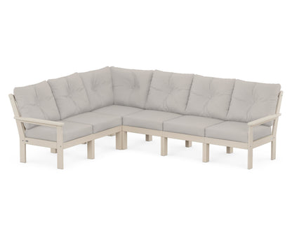 POLYWOOD® Vineyard 6-Piece Sectional in Sand / Cast Ash