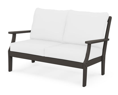 POLYWOOD® Braxton Deep Seating Loveseat in Vintage Coffee / Natural