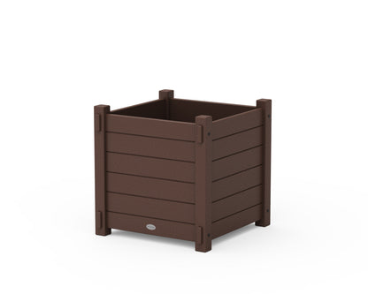 POLYWOOD® Nautical Large Square Planter Box in Mahogany