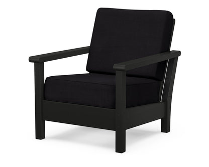 POLYWOOD® Harbour Deep Seating Chair in Black / Midnight Linen