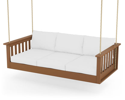 POLYWOOD® Vineyard Daybed Swing in Teak / Natural
