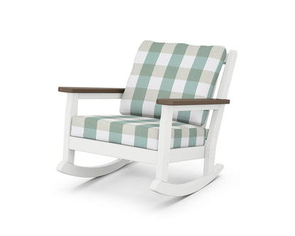 Chippendale Deep Seating Rocking Chair - White