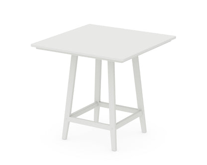POLYWOOD® Studio 30" Square Bistro Table in White