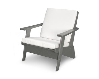 POLYWOOD® Riviera Modern Lounge Chair in Slate Grey / Natural