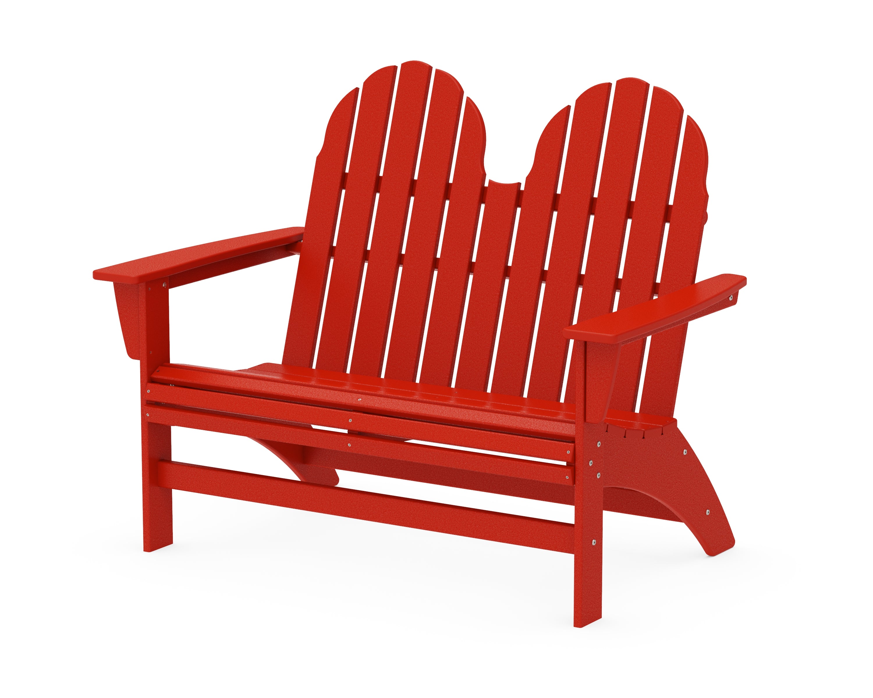 POLYWOOD® Vineyard 48" Adirondack Bench in Sunset Red
