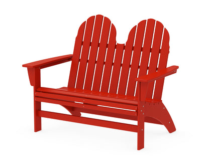 POLYWOOD® Vineyard 48" Adirondack Bench in Sunset Red