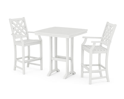 Country Living Wovendale 3-Piece Bar Set in White