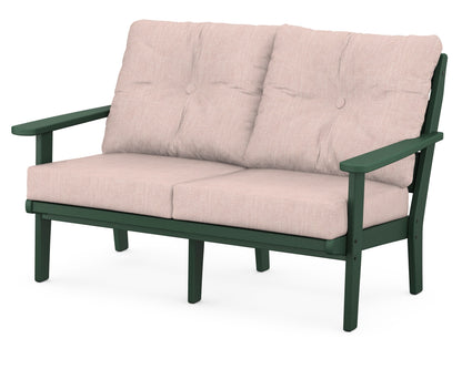POLYWOOD® Lakeside Deep Seating Loveseat in Green / Play Cameo