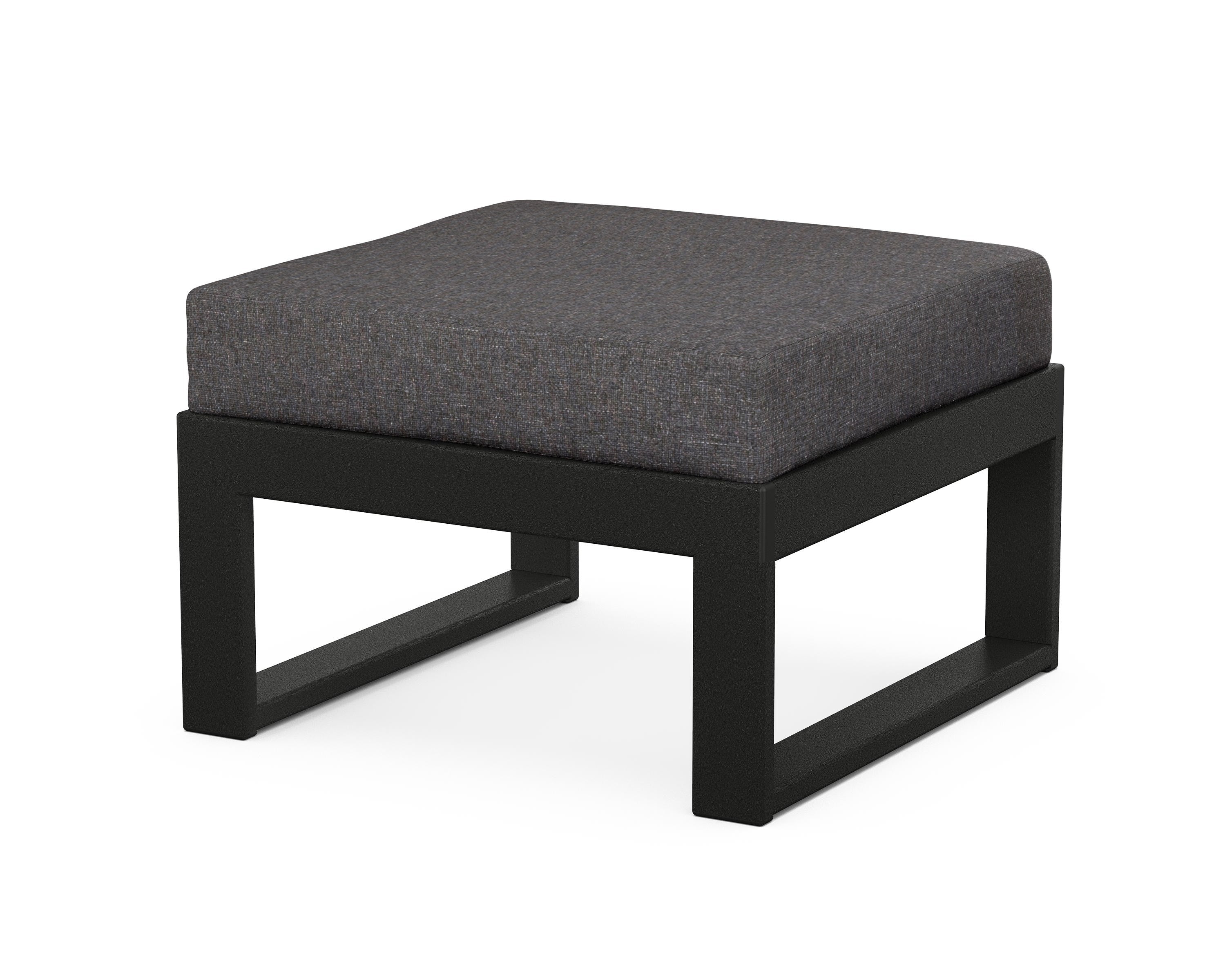 Unbranded Modular Ottoman - Modern in Black / Ash Charcoal