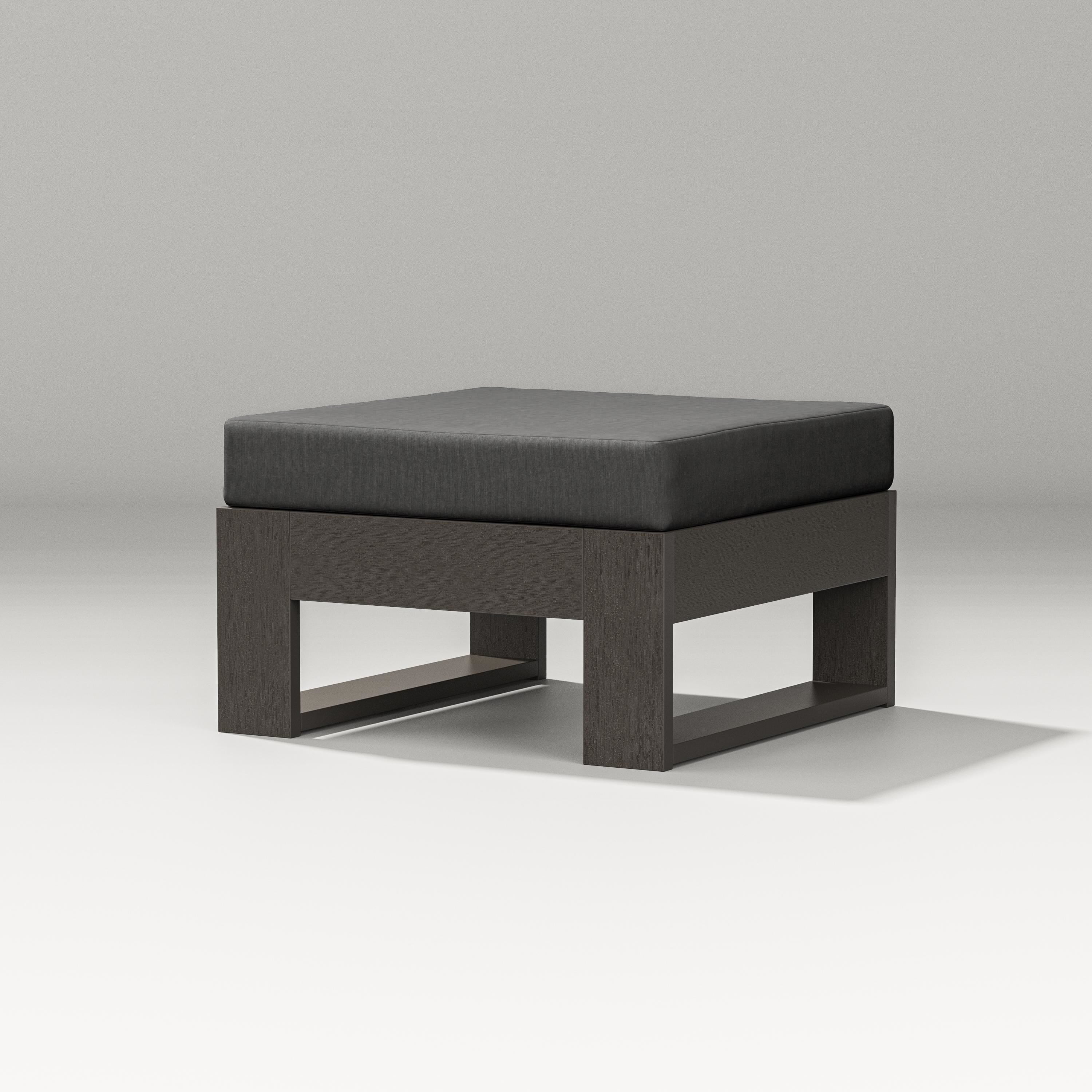 PW Designer Series Latitude Lounge Ottoman in Vintage Coffee / Spectrum Carbon