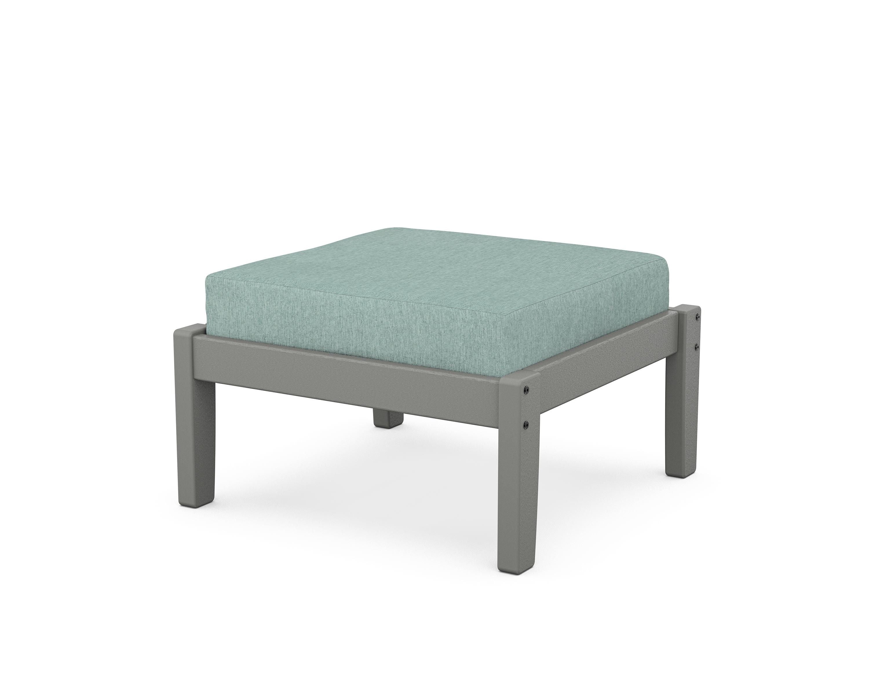 Unbranded Deep Seating Ottoman in Slate Grey / Glacier Spa