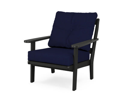 POLYWOOD® Mission Deep Seating Chair in Black / Navy