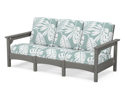POLYWOOD® Club Sofa in Slate Grey / Leaf Glacier Spa