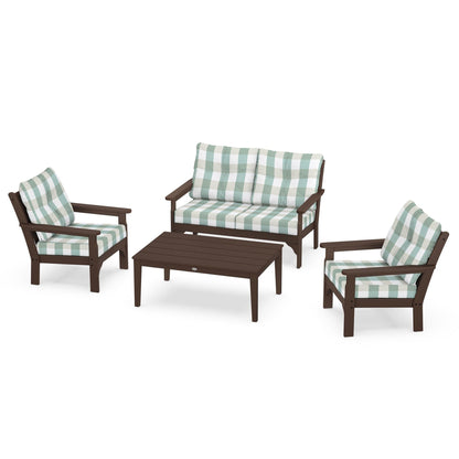 Vineyard 4 Piece Deep Seating Set - Mahogany