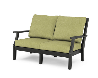 Country Living Wovendale Deep Seating Loveseat in Black / Chartreuse Boucle