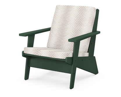 POLYWOOD® Riviera Modern Lounge Chair in Green / Clock Out Cloud