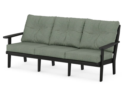 POLYWOOD® Lakeside Deep Seating Sofa in Black / Cast Sage