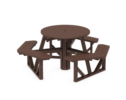 POLYWOOD® Park 36" Round Picnic Table in Mahogany