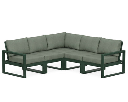 POLYWOOD® EDGE 5-Piece Modular Deep Seating Set in Green / Cast Sage