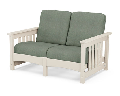 POLYWOOD® Club Mission Loveseat in Sand / Cast Sage